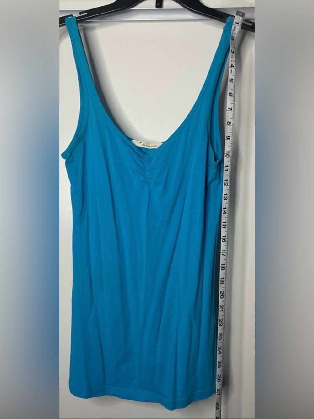 Forever 21 Turquoise Blue V-Neck Tank Top